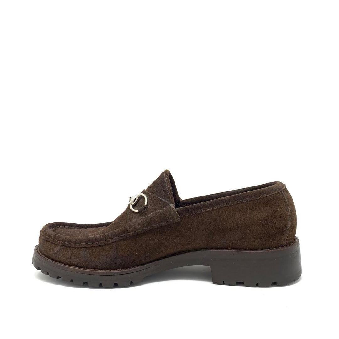 Gucci Suede Horsebit Loafers - Size 37.5 display picture 3