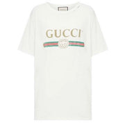 Gucci Logo Distressed T-Shirt Designer Consignment From Runway With Love