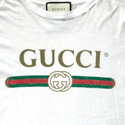 Gucci Logo Distressed T-Shirt Designer Consignment From Runway With Love