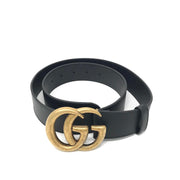 Gucci GG Marmont Belt black gold