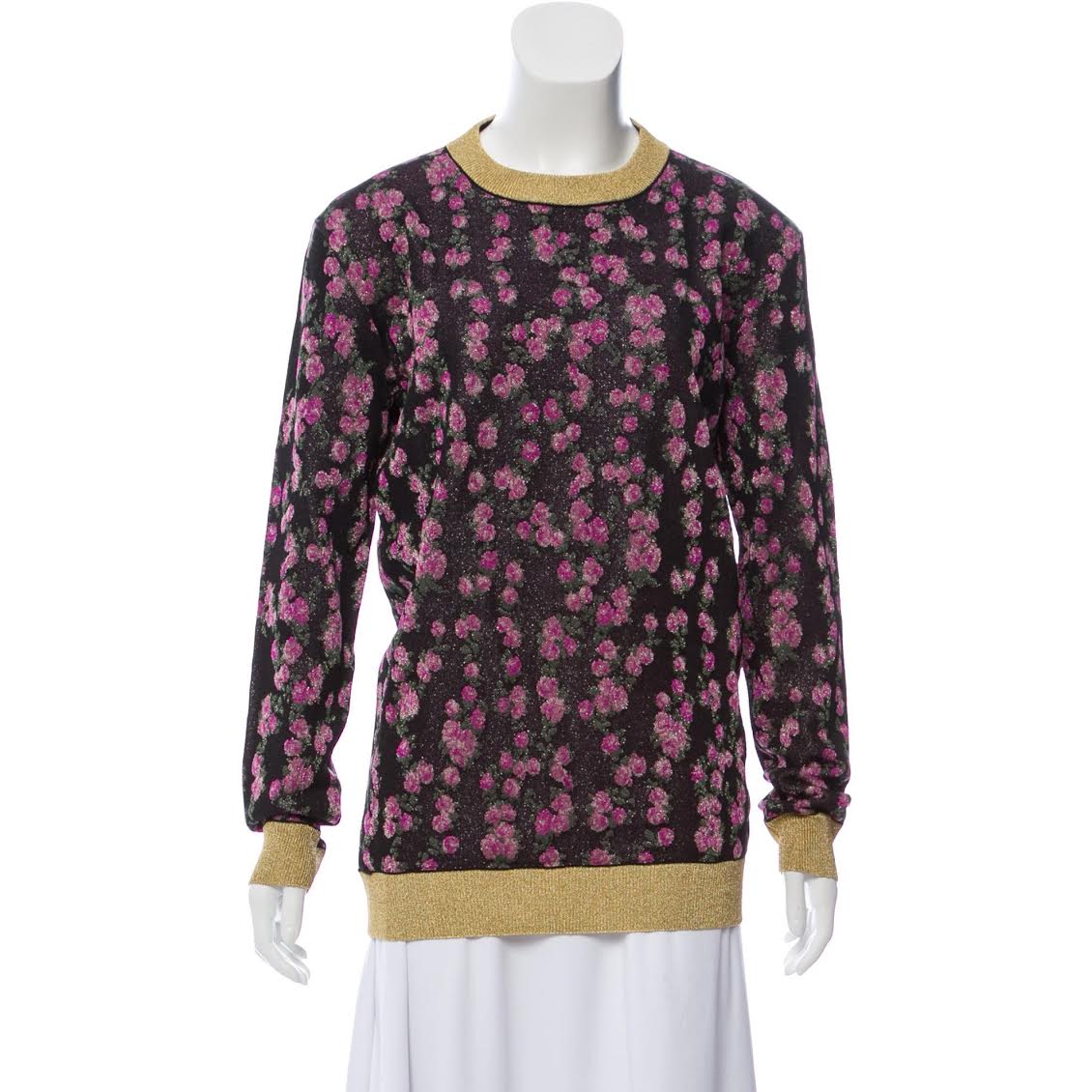 Gucci Metallic Floral Sweater Size M