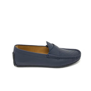 Gucci Navy Guccissima Driving Loafers Designer Consignment From Runway With Love