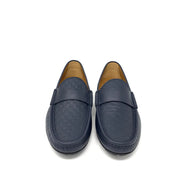 Gucci Navy Guccissima Driving Loafers Designer Consignment From Runway With Love