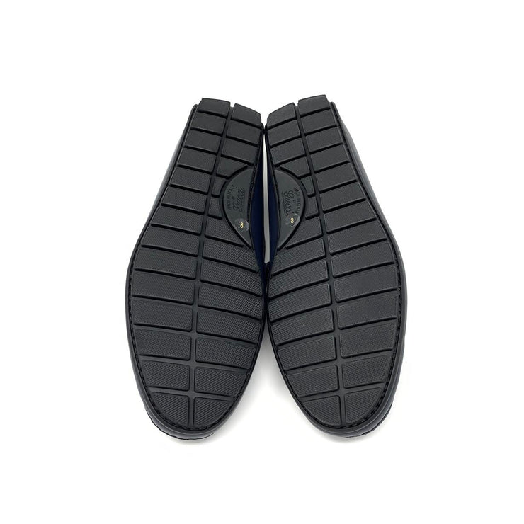 Gucci Navy Guccissima Driving Loafers Designer Consignment From Runway With Love