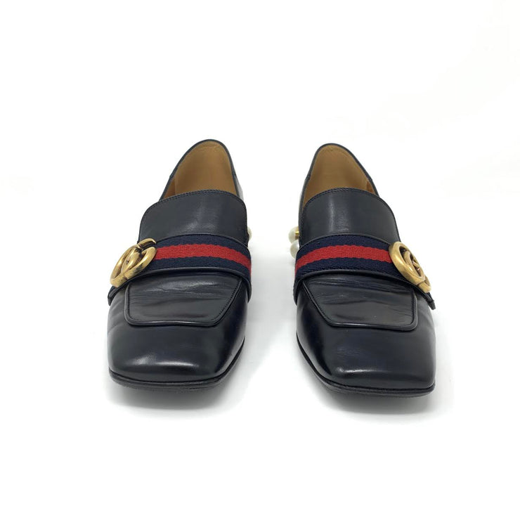 Gucci Peyton Loafers pearl GG buckle 