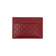 Gucci Red Leather Guccissima Card Holder Designer Consignment From Runway With Love