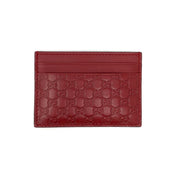 Gucci Red Leather Guccissima Card Holder Consignment Shop From Runway With Love