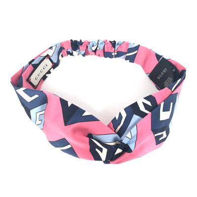 Gucci Silk Wallpaper Headband in Pink w/ Tags