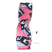 Gucci Silk Wallpaper Headband in Pink w/ Tags