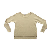 Helmut Lang Scoop Neck Ivory wool Sweater Consignment shop from runway with love