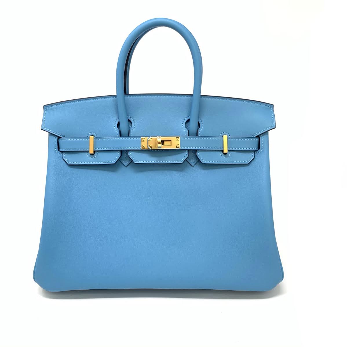 Hermes Birkin 25 Blue Frida Y Engraved (around 2020) Women's Swift Handbag  Hermes
