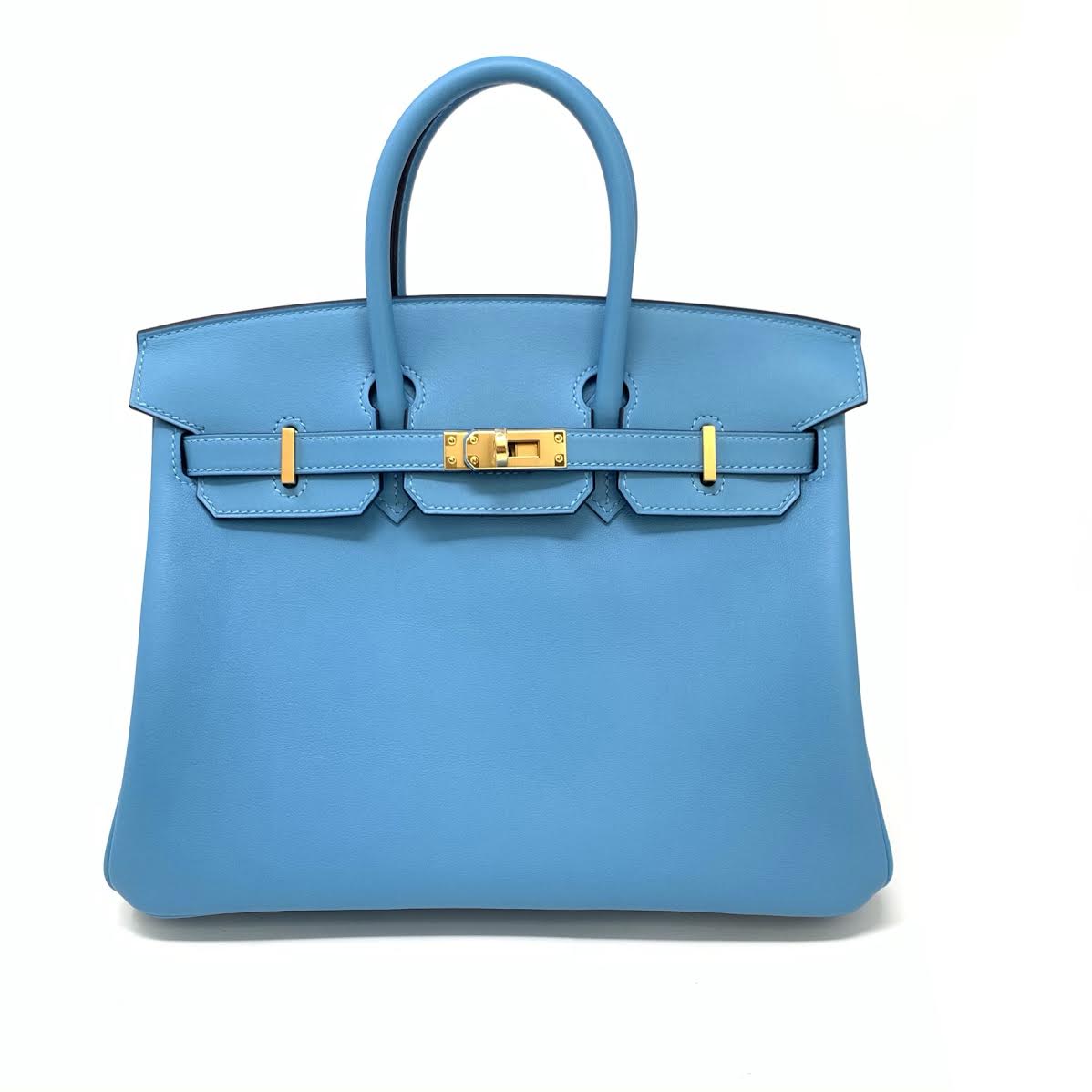 ヴィンテージ フレンチワーク Bleu du Nord Hermes Bleu Du Nord Swift Birkin 25 w/ Tags