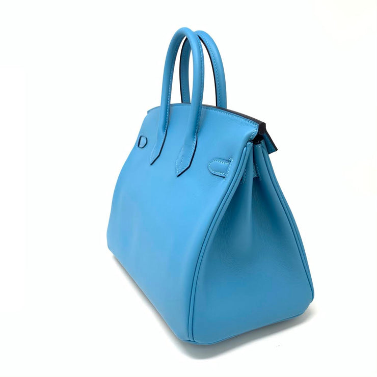 Hermes Kelly 25 Bleu du Nord Blue Togo Leather Shoulder Bag