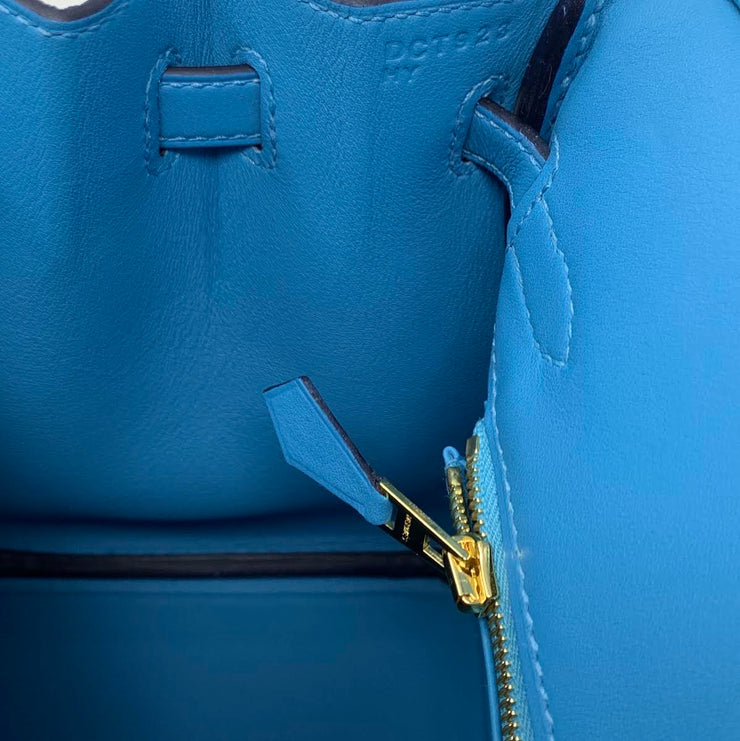 Hermès Birkin 25 Bleu Bleu du Nord Swift Gold Hardware – ZAK BAGS