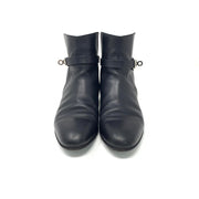 Hermès Neo Leather Ankle Boots Black Kelly Lock Silver Consignment Shop From Runway With Love