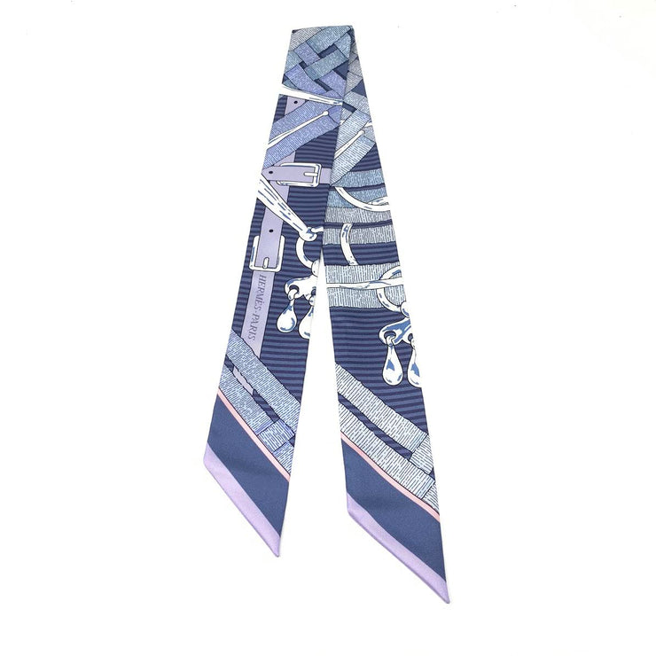Hermes Mors A Jouets Chemise Silk Twilly Light Blue Jean Purple Consignment Shop From Runway With Love