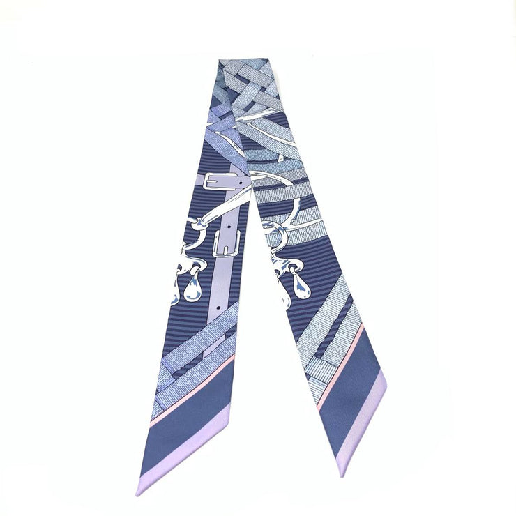 Hermes Mors A Jouets Chemise Silk Twilly Light Blue Jean Purple Consignment Shop From Runway With Love