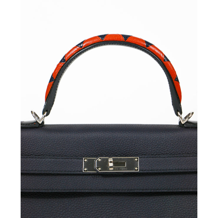 Hermès Kelly Au Galop Limited Edition Handbag blue indigo box leather togo