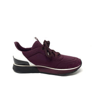 Hermès Miles Low-Top Sneakers Canvas Leather Maroon Purple Consignment Shop From Runway With Love