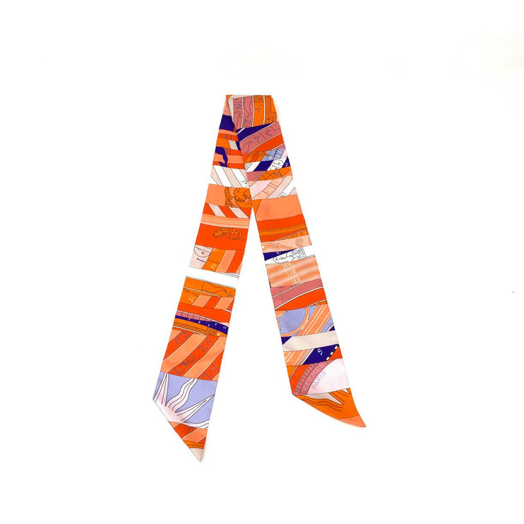 Hermes Astrologie Nouvelle Silk Twilly Designer Consignment From Runway With Love