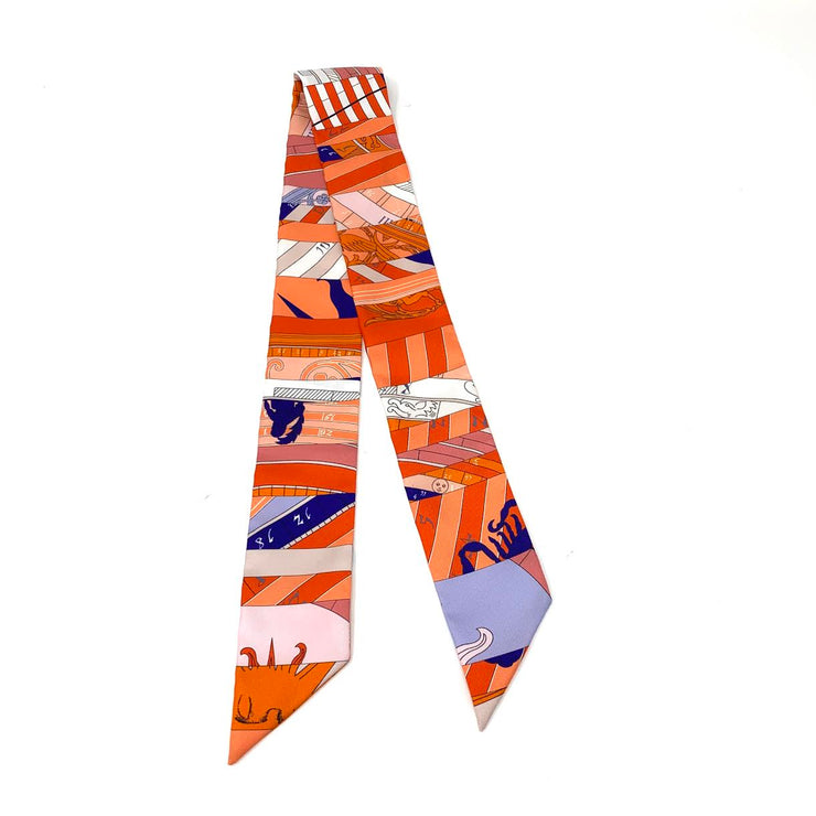 Hermes Astrologie Nouvelle Silk Twilly Designer Consignment From Runway With Love