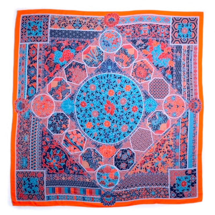 Hermes Multicolored Cashmere & Silk Collections Shawl Scarf Designer Consignment 