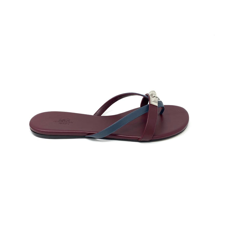 Hermes Corfou Sandals Bordeaux Designer Consignment From Runway With Love 