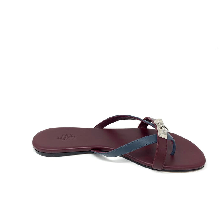 Hermes Corfou Sandals Bordeaux Designer Consignment From Runway With Love 