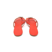 Hermes Corfou Sandals Orange Tangerine Designer Consignment From Runway With Love 