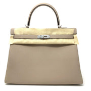 Hermès Kelly 35 Gris Tourterelle Birkin Constance Designer Consignment From Runway With Love