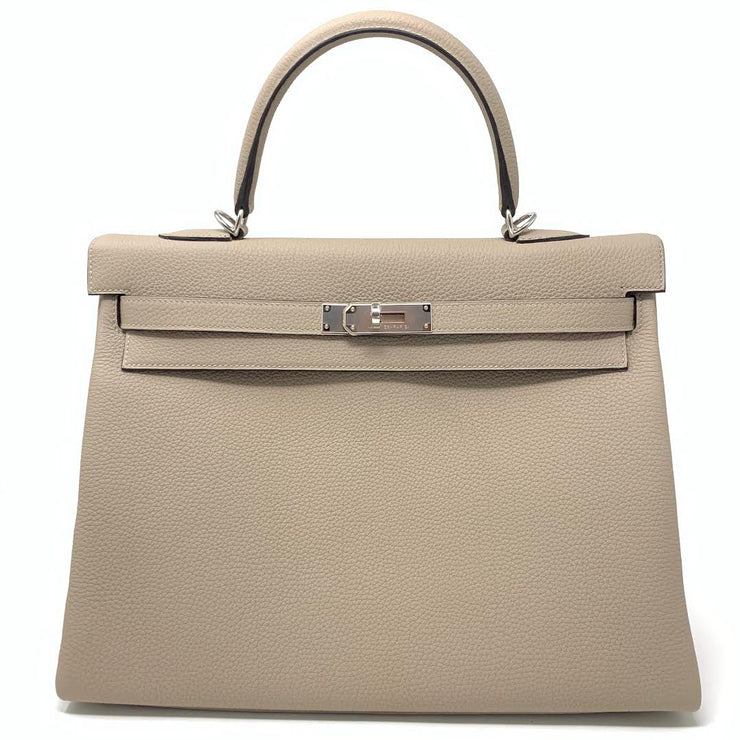 Hermès Kelly 35 Gris Tourterelle Birkin Constance Designer Consignment From Runway With Love