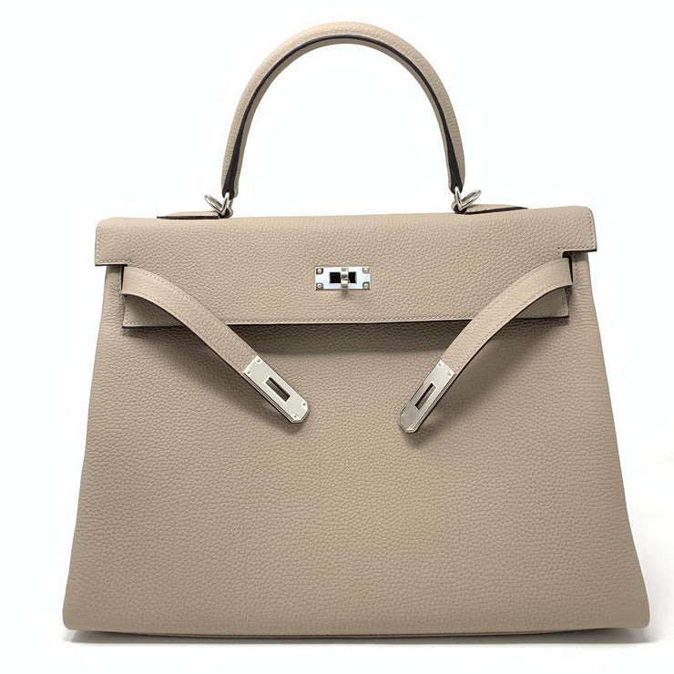 Hermès Kelly 35 Gris Tourterelle Birkin Constance Designer Consignment From Runway With Love