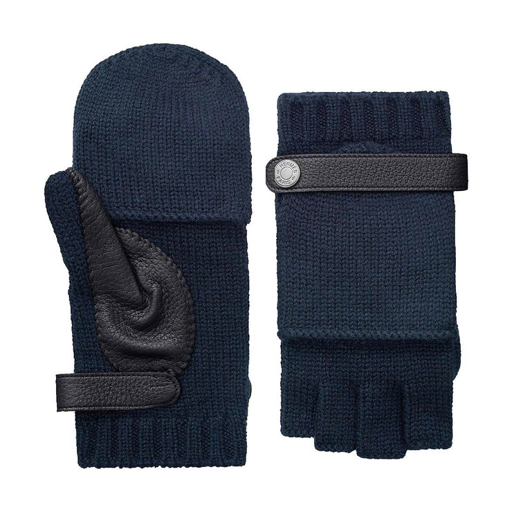 Hermes Lionel Men's Gloves Mittens Marine Navy Designer Consignment From Runway With Love