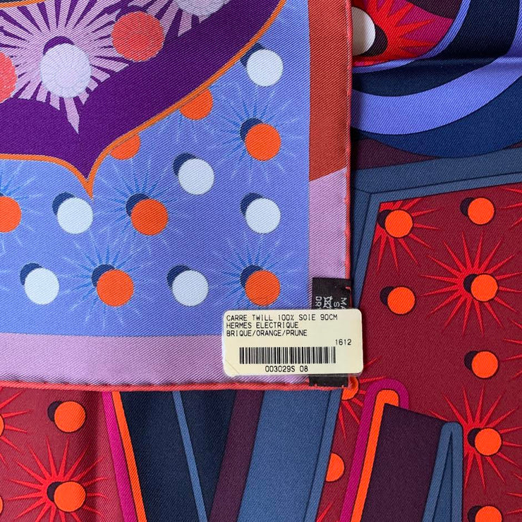 Hermès Silk Electrique Scarf Designer Consignment From Runway With Love