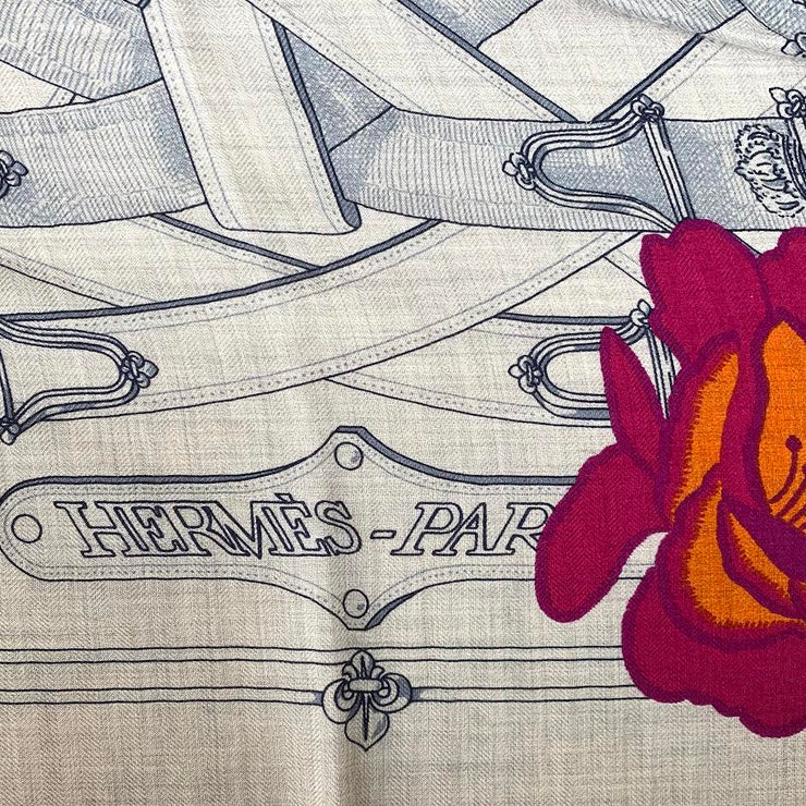 Hermes Cavalcadour Cashmere Silk Shawl Designer Consignment From Runway With Love