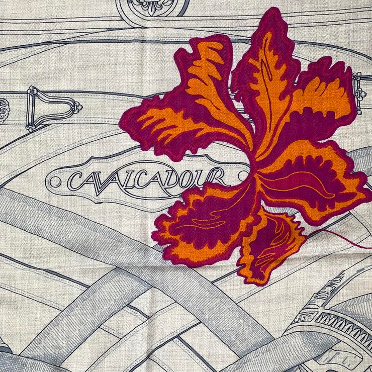 Hermes Cavalcadour Cashmere Silk Shawl Designer Consignment From Runway With Love