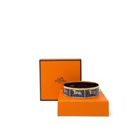Hermès horse Tenues et Couvertures Enamel Bangle designer consignment 