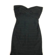 Herve Leger Strapless 'Sara' Long Dress Black Consignment Shop From Runway With Love