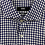 Hugo Boss Slim Fit Plaid Button Down Shirt - Size 15