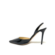 Jimmy Choo Patent Leather Slingback Pumps Black Consignment Shop From Runway With Love