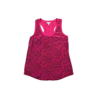 Pink black Joie silk sleeveless top lace consignment shop from runway with love