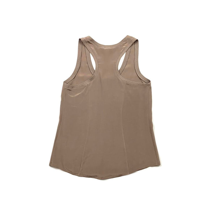 Taupe Joie silk sleeveless top Consignment Shop From Runway With Love