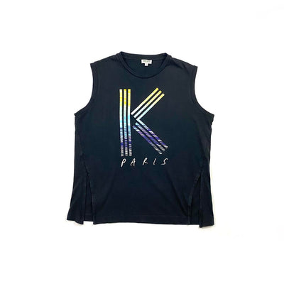 Kenzo Black Sleeveless Tank Top K Consignment shop from runway with love