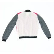 Kenzo color-block mohair sweater pink gray white black