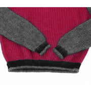 Kenzo color-block mohair sweater pink gray white black