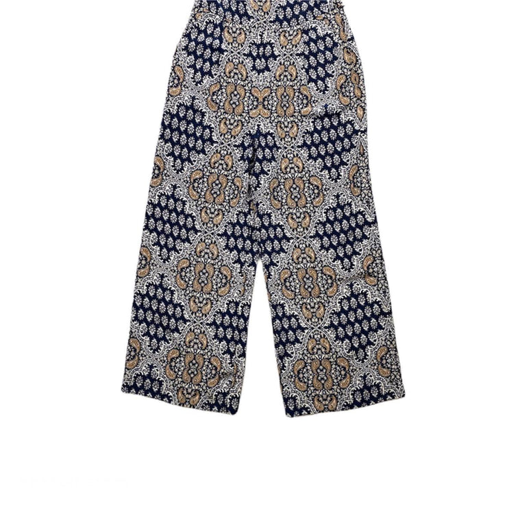 L'Agence Silk Off-The-Shoulder Jumpsuit Blue Pattern Consignment Shop From Runway With Love