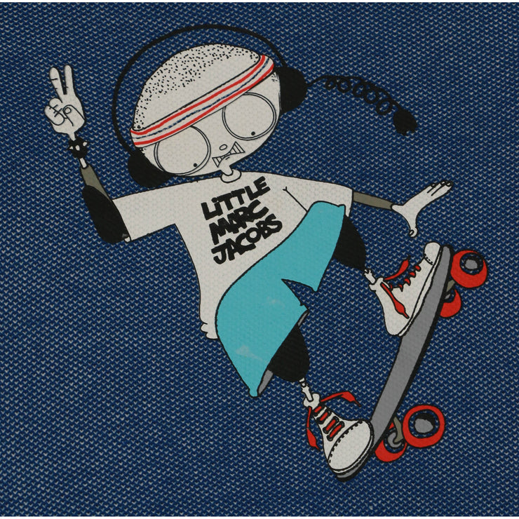 Little Marc Boy on Skateboard Print Sweatshirt