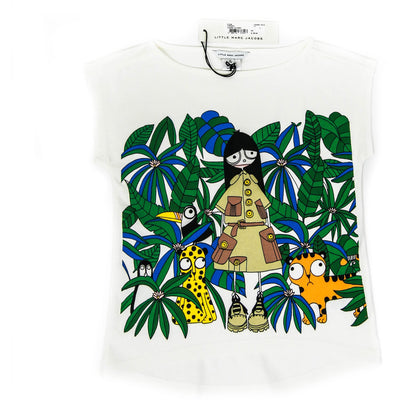 Little Marc Jacobs Jungle Print T-shirt white kids clothing