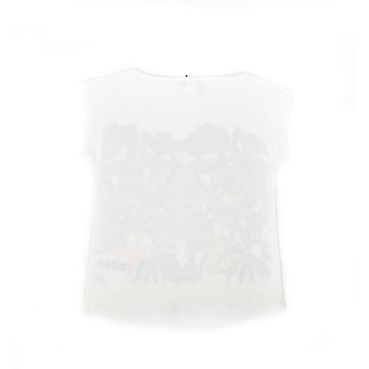 Little Marc Jacobs Jungle Print T-shirt white kids clothing