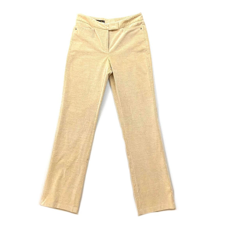 Loro Piana Corduroy Straight-Leg Pants Beige Consignment Shop From Runway With Love